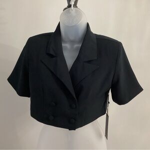 Forever 21 Women's Cropped Black Blazer Size Small